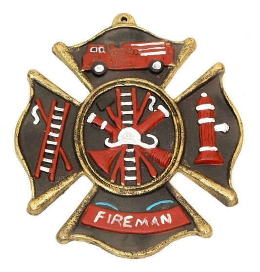 Fireman Cast Iron Wall Plaque