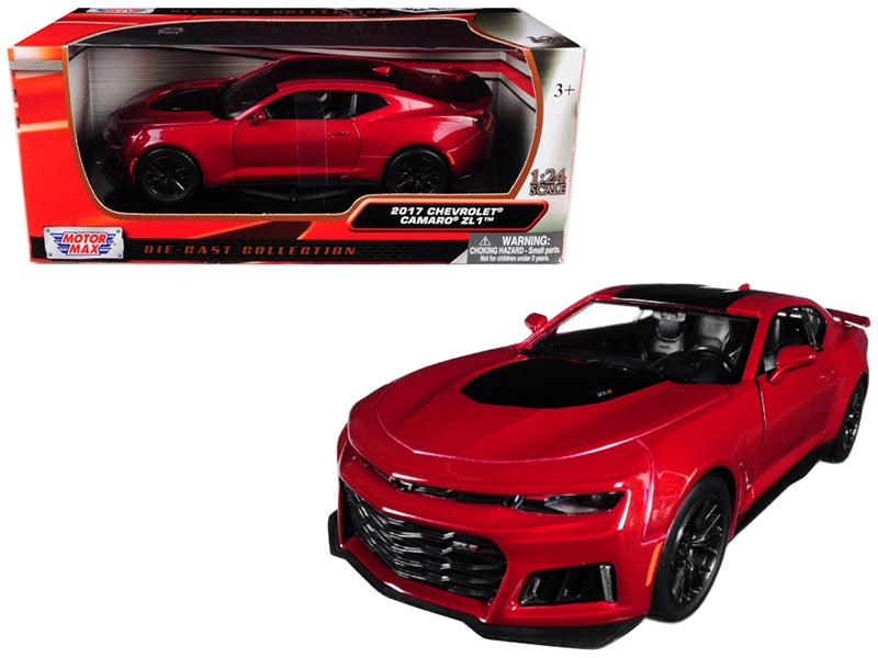 2017 Chevrolet Camaro ZL1 Burgundy 1/24 Diecast Car Model by Motormax