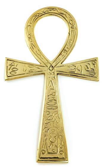 3 1/2"  x 6 1/2" Ankh brass